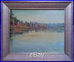 Vintage Impressionist Landscape Oil Painting O/b Signed Lee Smith 1981