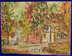 Vintage Impressionist Landscape Oil Painting Signed