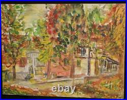 Vintage Impressionist Landscape Oil Painting Signed