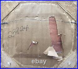 Vintage Impressionist Oil Painting Snow Winter Creek Landscape Art-signed