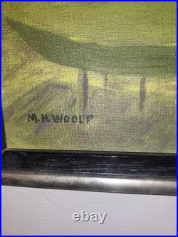 Vintage Islamic Art, Imam Portrait An Arresting Face, Oil Painting Framed Signed