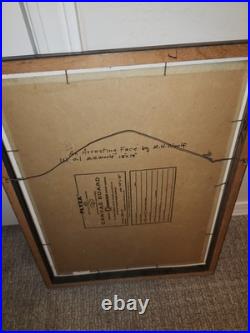 Vintage Islamic Art, Imam Portrait An Arresting Face, Oil Painting Framed Signed