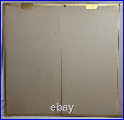 Vintage Japanese Hand Painted 4 Panel Folding Screen Byobu 72x36 Signed Gold