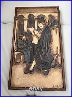 Vintage Jean-Claude Gaugy Acrylic Painted Carving Signed by Artist