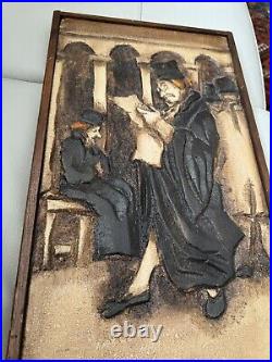 Vintage Jean-Claude Gaugy Acrylic Painted Carving Signed by Artist