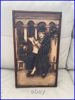 Vintage Jean-Claude Gaugy Acrylic Painted Carving Signed by Artist