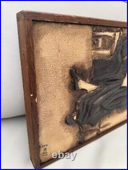 Vintage Jean-Claude Gaugy Acrylic Painted Carving Signed by Artist