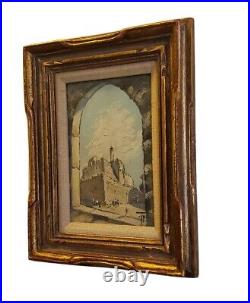 Vintage Jerusalem David Tower Painting Signed