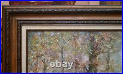 Vintage Julius Polek Original Oil Painting Woodland Landscape Signed Framed