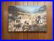 Vintage K. Rizo Oil Painting Hunting Dogs Pointer Spaniels Field Scene Signed