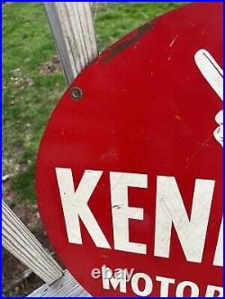 Vintage Kendall Motor Oils Sign Double Side Painted Metal