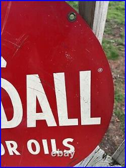 Vintage Kendall Motor Oils Sign Double Side Painted Metal