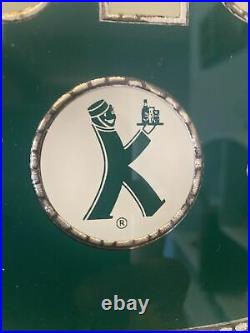 Vintage Krueger Beer Sign Reverse Painted Glass Sign NEWARK NJ BREWERIANA 1950