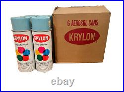 Vintage Krylon Spray Paint 6 Pack Case 1902 Baby Blue Great Condition