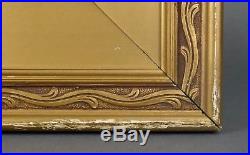 Vintage LANDSCAPE Oil Painting Gold Gilded Period Frame Trees Meadow Signed