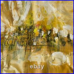 Vintage LEE REYNOLDS Signed Painting Large 47x 59 Abstract Unstretched