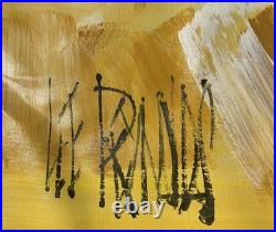 Vintage LEE REYNOLDS Signed Painting Large 47x 59 Abstract Unstretched