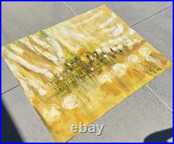 Vintage LEE REYNOLDS Signed Painting Large 47x 59 Abstract Unstretched