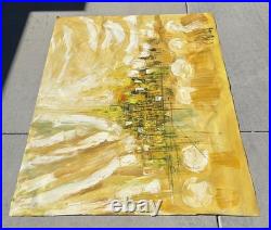 Vintage LEE REYNOLDS Signed Painting Large 47x 59 Abstract Unstretched