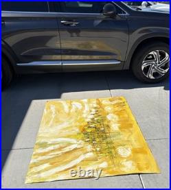 Vintage LEE REYNOLDS Signed Painting Large 47x 59 Abstract Unstretched