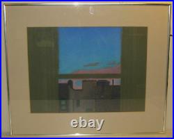 Vintage LEONARD PETRILLO Mid Century Modern BROOKLYN WINDOW Painting Listed