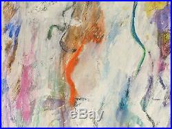 Vintage LYRICAL ABSTRACT EXPRESSIONIST OIL PAINTING MID CENTURY MODERN Signed