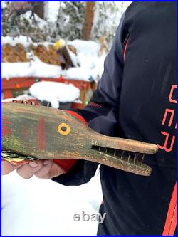 Vintage Lael Wood Painted Spearing Fish Fishing Minnesota Decoy Lure