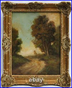 Vintage Landscape 10 X 8 Painting In Frame Signed