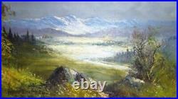 Vintage Landscape Oil Painting Georg Seekatz Artist Signed Original Mountains