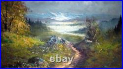 Vintage Landscape Oil Painting Georg Seekatz Artist Signed Original Mountains