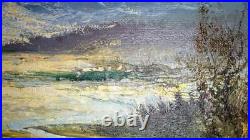 Vintage Landscape Oil Painting Georg Seekatz Artist Signed Original Mountains