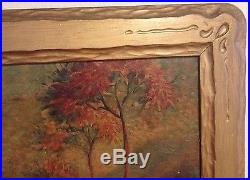 Vintage Landscape Painting Signed Ellis Grove Illegible Orig. Artist Made Frame