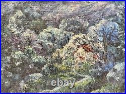 Vintage Landscape Scene Painting On Board Framed Signed Goldie Lipson Listed