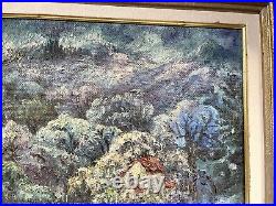 Vintage Landscape Scene Painting On Board Framed Signed Goldie Lipson Listed
