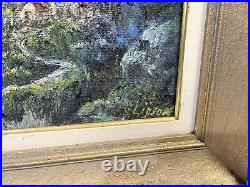 Vintage Landscape Scene Painting On Board Framed Signed Goldie Lipson Listed