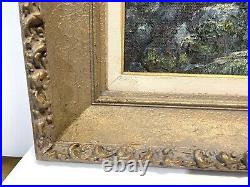Vintage Landscape Scene Painting On Board Framed Signed Goldie Lipson Listed