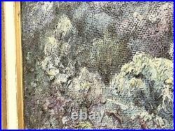 Vintage Landscape Scene Painting On Board Framed Signed Goldie Lipson Listed