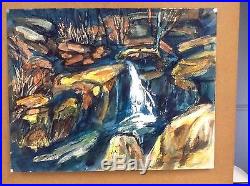 Vintage Landscape with Brook (1960's) Signed Marie Hull