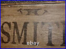 Vintage Large Blacksmith Shop Wooden Hand Painted Sign