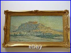 Vintage Large Oil Painting Impressionism Historic Signed Thierson Landscape