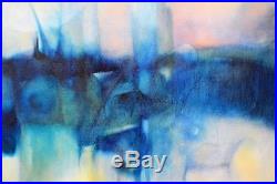 Vintage Large Oil Painting On Canvas MID Century 1968 Abstract Art Signed Coburn