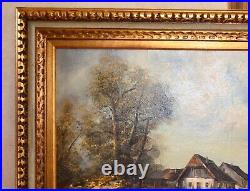 Vintage Large Original Oil Painting Happman Horst Landscape Signed Framed