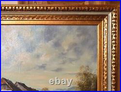 Vintage Large Original Oil Painting Happman Horst Landscape Signed Framed