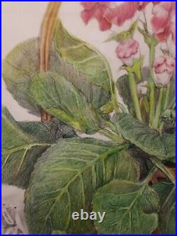 Vintage Large Unique Still Life Flowers Painting Signed By Artist