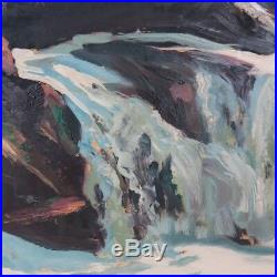 Vintage Leonard Borman California Seascape 51X35 Oil Painting Listed Artist