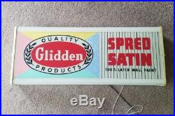 Vintage Lighted Paint Advertising Sign Glidden Paints Gas Oil Advertisement
