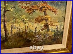 Vintage Lillian Renshaw Signed Oil on Board Painting Black River, Missouri