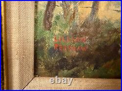 Vintage Lillian Renshaw Signed Oil on Board Painting Black River, Missouri