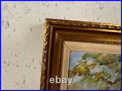 Vintage Lillian Renshaw Signed Oil on Board Painting Black River, Missouri