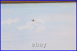 Vintage Lillypad Pond Landscape Scene Oil Painting Signed V, Karlsson 72